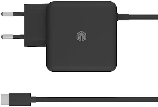 Icy Box USB-C Universal Φορτιστής Laptop 65W 1.3A με Αντάπτορα Τροφοδοσίας