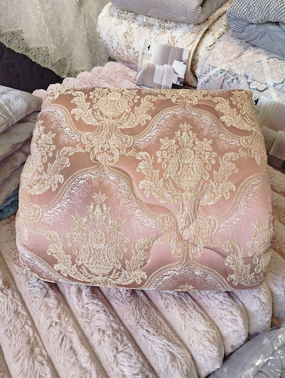 Liolios Home Set Queen 240x250cm Jacquard Classico Pink Liolios Home Set Queen 240x250cm Jacquard Classico Pink