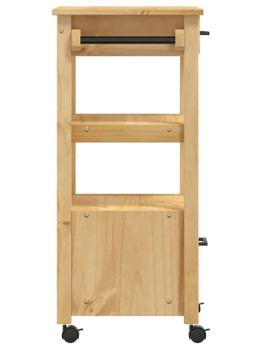 vidaXL Ραφιέρα Κουζίνας Ξύλινη 2 Θέσεων Ροζ 48x40x90cm