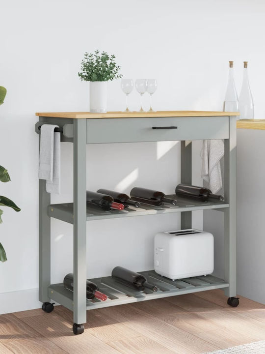 vidaXL Wooden Kitchen Rack 2 Tiers Pink 84x40x90cm