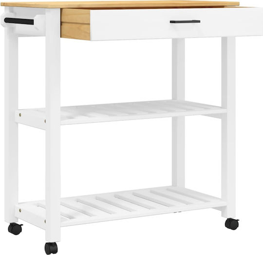 vidaXL vidaXL Küchenregal Hölzernes 2 Ebenen Rosa 84x40x90cm