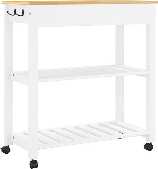 vidaXL vidaXL Küchenregal Hölzernes 2 Ebenen Rosa 84x40x90cm