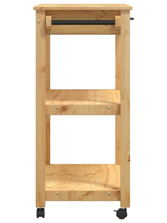 vidaXL Wooden Kitchen Rack 3 Tiers Pink 84x40x90cm