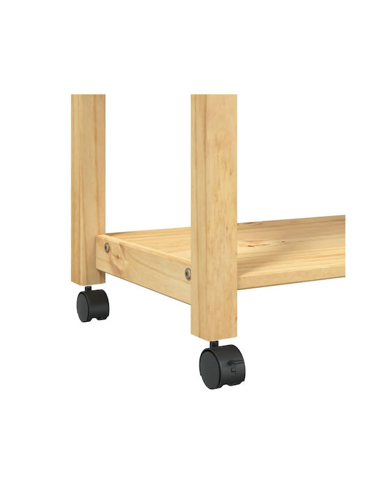 vidaXL Wooden Kitchen Rack 3 Tiers Pink 84x40x90cm