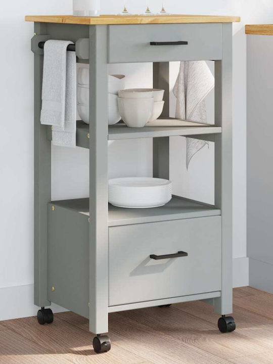 vidaXL Ραφιέρα Κουζίνας Ξύλινη 4 Θέσεων Ροζ 48x40x90cm