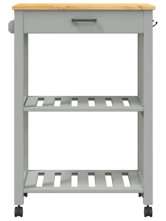 vidaXL Wooden Kitchen Rack 3 Tiers Pink 60x40x90cm