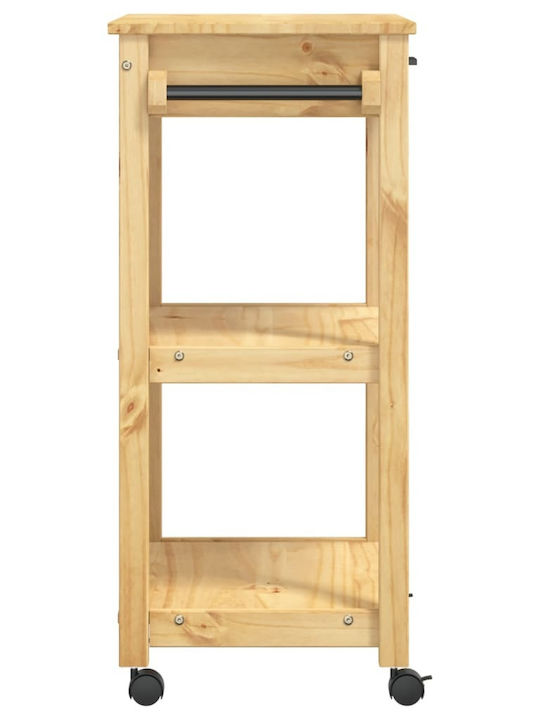 vidaXL Wooden Kitchen Rack 3 Tiers Pink 60x40x90cm