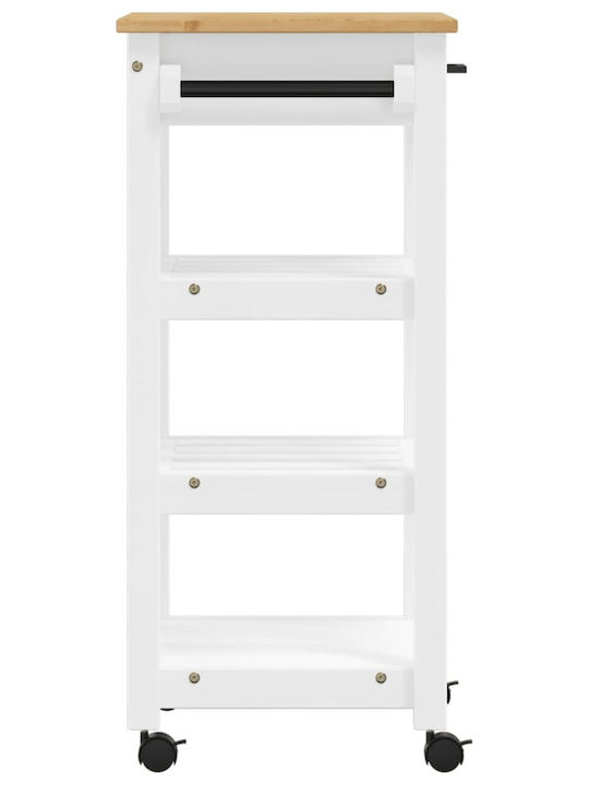 vidaXL Ραφιέρα Κουζίνας Ξύλινη 4 Θέσεων Ροζ 48x40x90cm