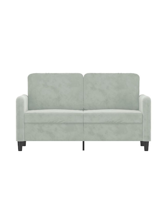 Doppelsitzer Sofa Samt Light Grey 138x77x80cm