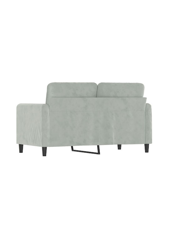 Doppelsitzer Sofa Samt Light Grey 138x77x80cm