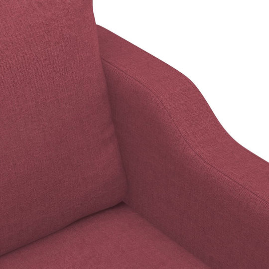 Διθέσιος Καναπές Μπορντό 138x77x80εκ.