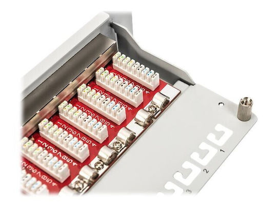 Digitus Екраниран пач панел за рафт 1U 10" 12 порта Сив