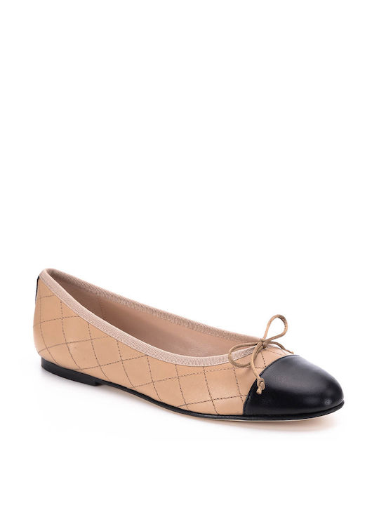 Perlapura Damen Ballerinas in Beige Farbe