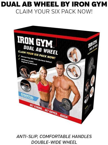 Iron Gym IRG049 Ρόδα Κοιλιακών Μαύρη με Αντιολισθητικές Λαβές