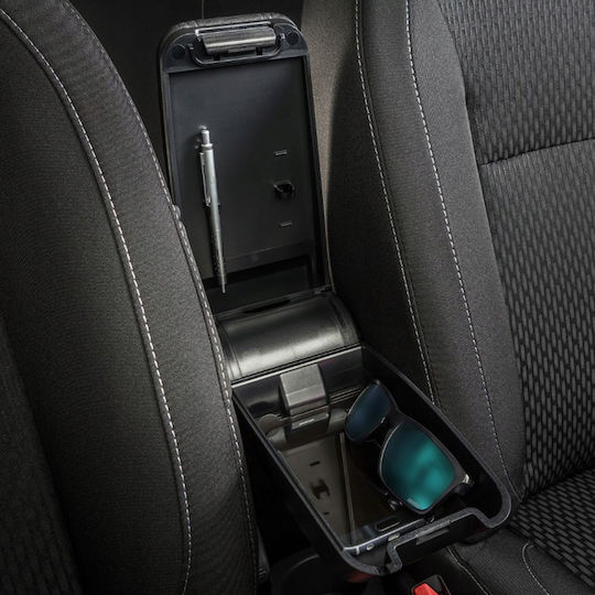 Rati Armster Car Leather Armrest for Renault Express Black