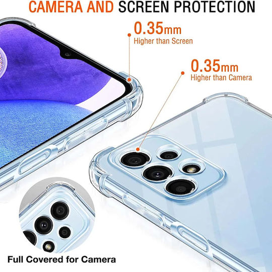 Techsuit Shockproof Clear Umschlag Rückseite Silikon Transparent (Galaxy A23 4G / Galaxy A23 5G Galaxy A23 4G / Galaxy A23 5G)