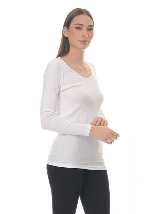 Lido Underwear Women's Long Sleeve T-Shirt White