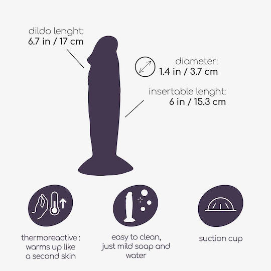Crushious Dildo Realistic Cu Ventuză Flesh 17cm