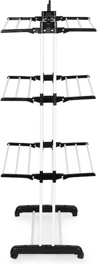 Modernhome Klappbarer Kleiderständer Boden Metallisch mit Rädern 73x50cm