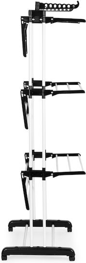 Modernhome Klappbarer Kleiderständer Boden Metallisch mit Rädern 73x50cm
