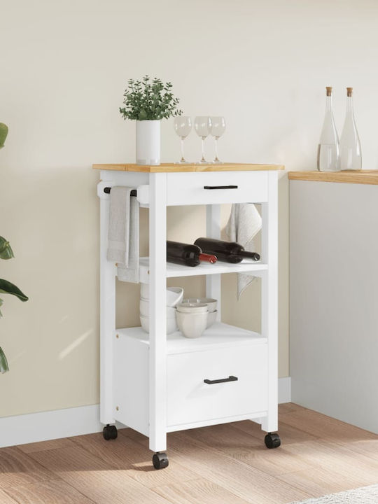 vidaXL Wooden Kitchen Rack 4 Tiers Pink 48x40x90cm