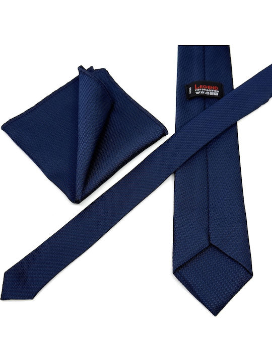 Legend Accessories Herren Krawatten Set Monochrom in Blau Farbe