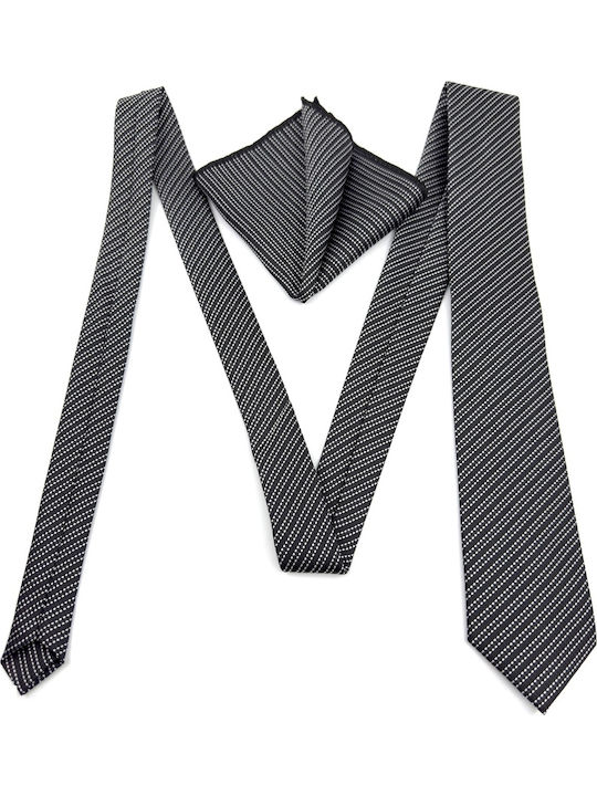 Legend Accessories Комплект Мъжки Кравати Отпечатани в Черен Цвят