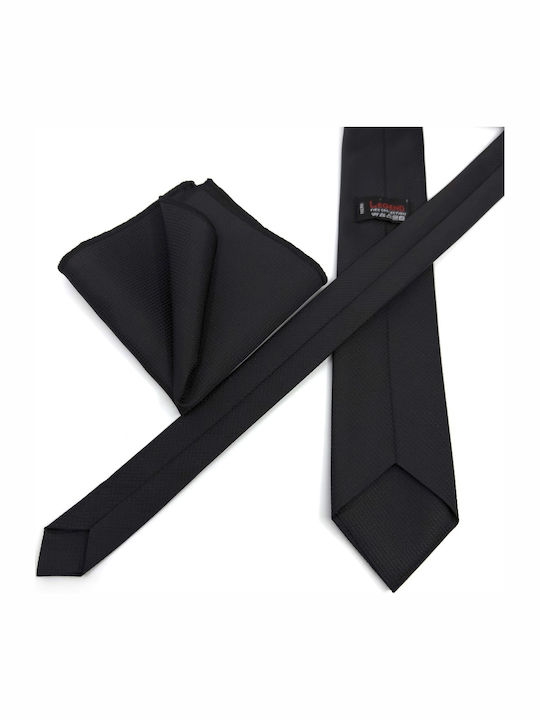 Legend Accessories Set de Cravată pentru Bărbați Monocromie în Culorea Negru