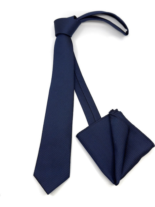 Legend Accessories Herren Krawatten Set Monochrom in Blau Farbe