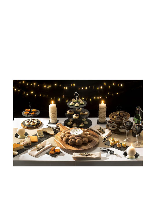 Kitchen Craft Πέτρινη Εταζέρα 3 Ορόφων Μαύρη Π28.5xΜ28.5xΥ34.5cm