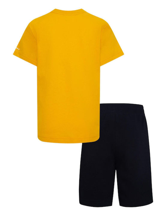 Kids' Set with Shorts Summer 2pcs Black Squiggle