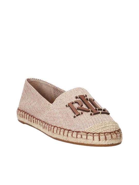 Ralph Lauren Lederne Damen Espadrilles in Braun Farbe