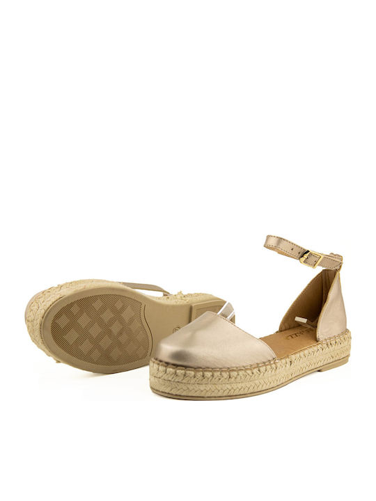 Damen Espadrilles in Gold Farbe