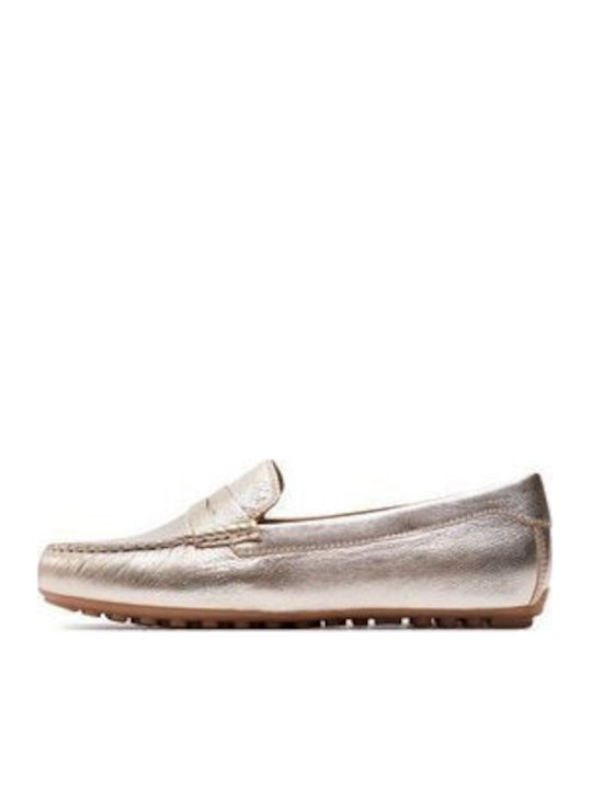 Women's Moccasins in Gold Color