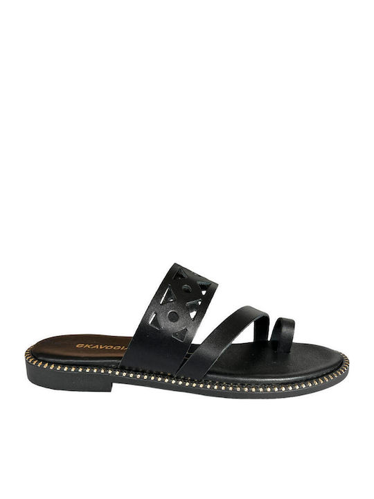 Sandale Casual Damă din Piele Negru