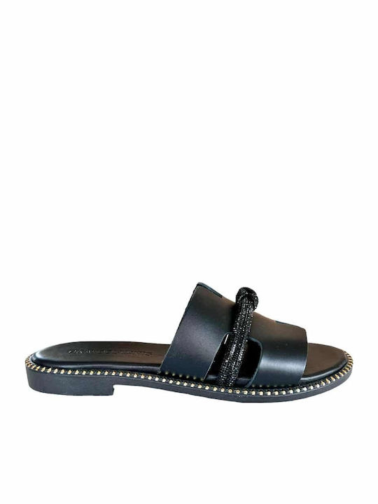 Sandale Casual Damă Din Piele Negru