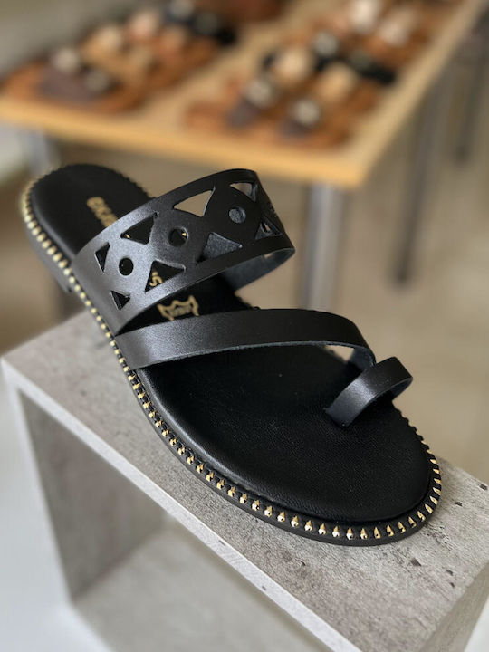 Sandale Casual Damă din Piele Negru
