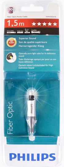 Philips Optical Audio Cable TOS male - TOS male Μαύρο 1.5m (SWA3302S/10)