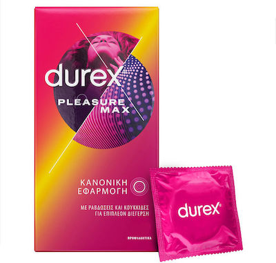Durex Pleasure Max Ribbed Condoms 6pcs