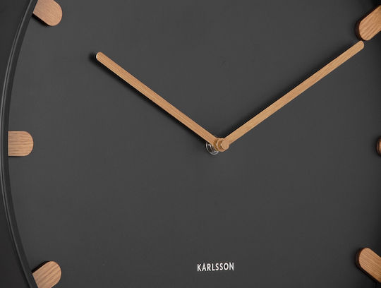 Karlsson Ρολόι Τοίχου Μεταλλικό Μαύρο Ø40cm
