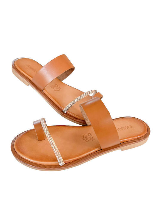Sandale Casual Damă Din Piele Tabac Maro