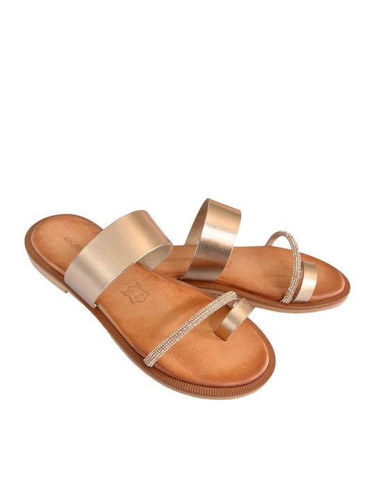 Sandale Casual Damă Din Piele Rose Gold