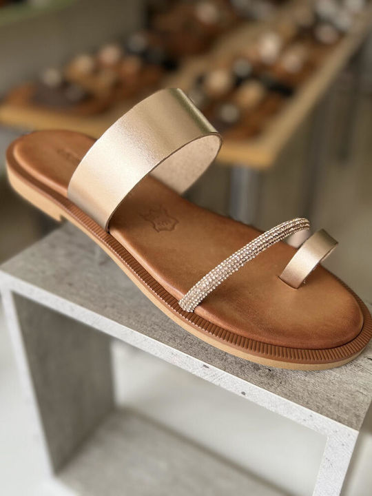 Sandale Casual Damă Din Piele Rose Gold