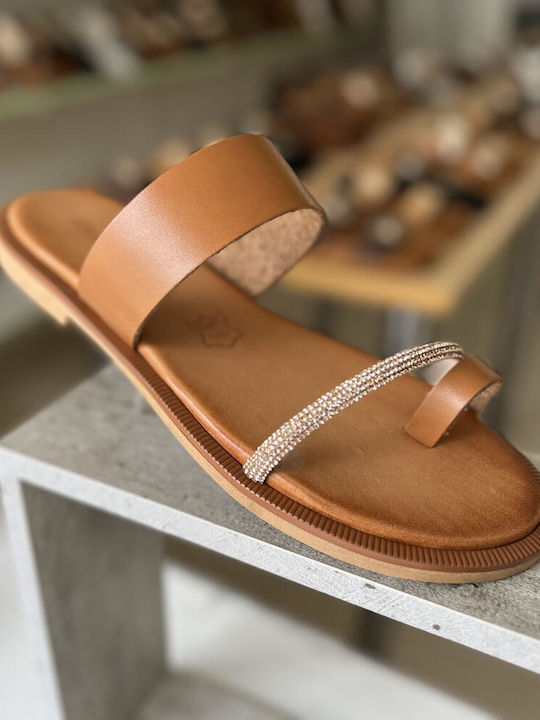 Sandale Casual Damă Din Piele Tabac Maro