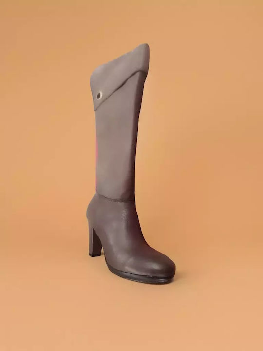 Adam's Shoes Leather Women's Boots Brown