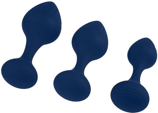 Playboy Tail Trainer Anale Plugs Elektrische Gitarren Blau 3Stück