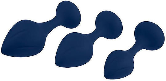 Playboy Tail Trainer Anale Plugs Elektrische Gitarren Blau 3Stück