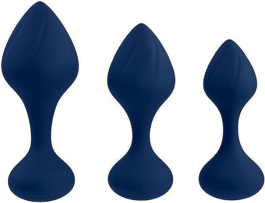 Playboy Tail Trainer Anale Plugs Elektrische Gitarren Blau 3Stück