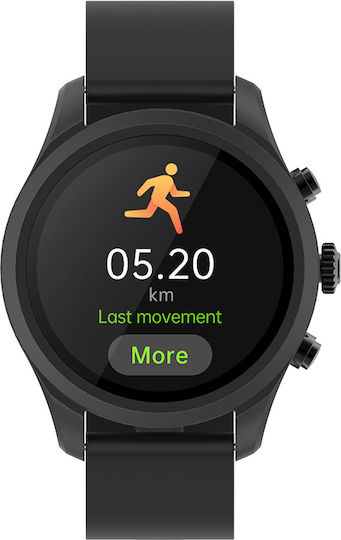 Forever Verfi SW-800 Smartwatch με Παλμογράφο (Μαύρο)