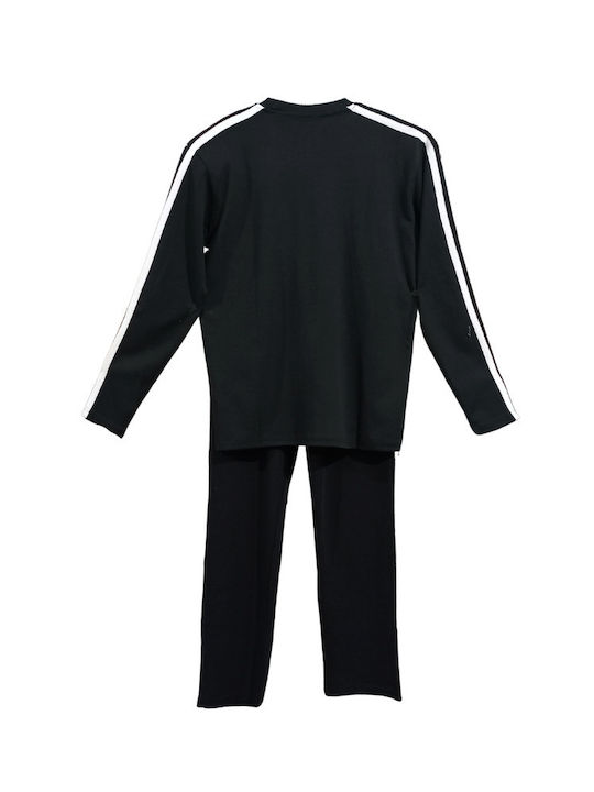 D.K Kido Company Men's Winter Cotton Pajamas Set Black